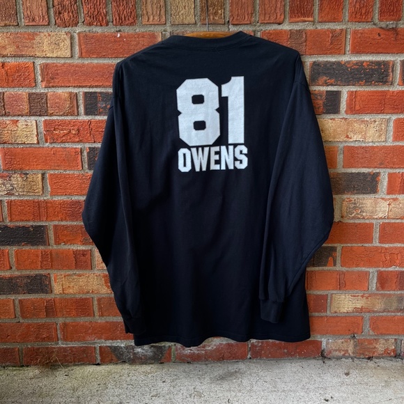 Vintage Philadelphia Eagles Shirt Size XL Black 2005 Super Bowl Terrell Owens - Picture 3 of 3